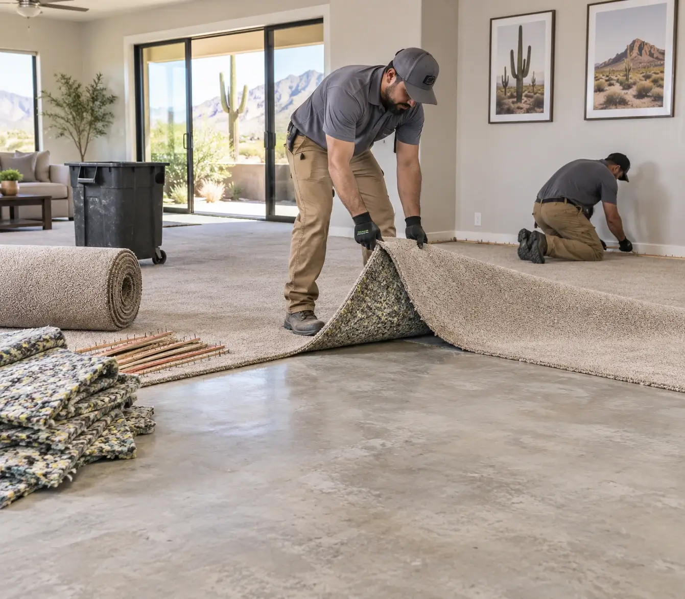From Old Carpet To A Properly Prepared Concrete Floor