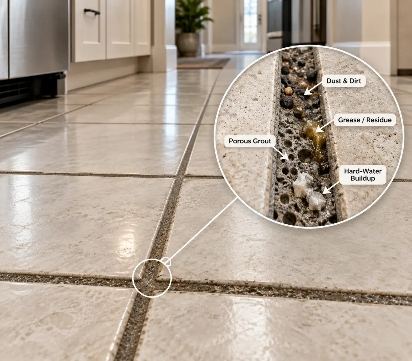 Why Grout Gets Dark Faster Than The Tile Around It